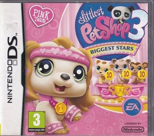 Littlest Pet Shop 3 Biggest Stars Pink Team - Mangler Manual - Nintendo DS (B Grade) (Genbrug)